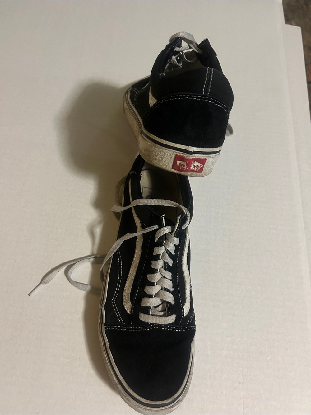 Vans Black and White Old Skool Low-Top Sneakers